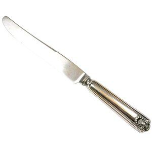 Frank Smith Fiddle Shell Sterling Handle Knife w/ Bolster 8¾″ No Monogram